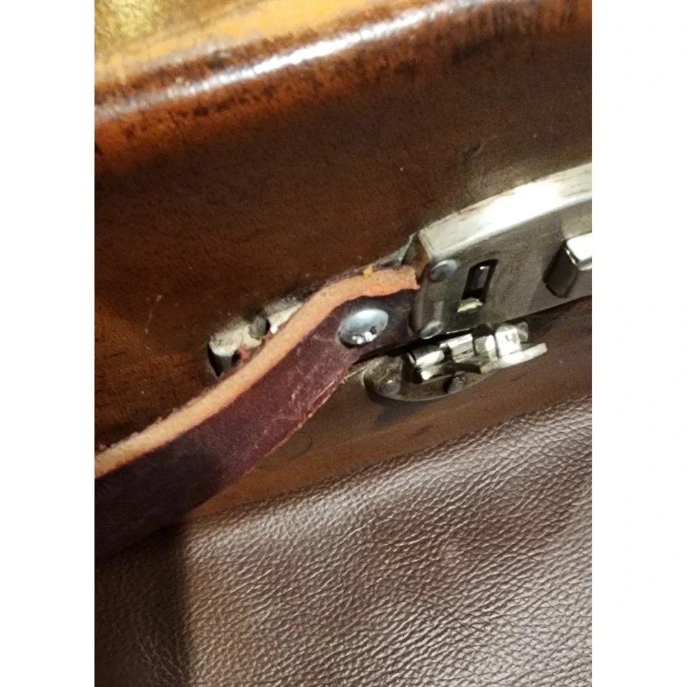 Vintage Kodak Eastman Leather Camera Case Modified Handle Brown Storage Box